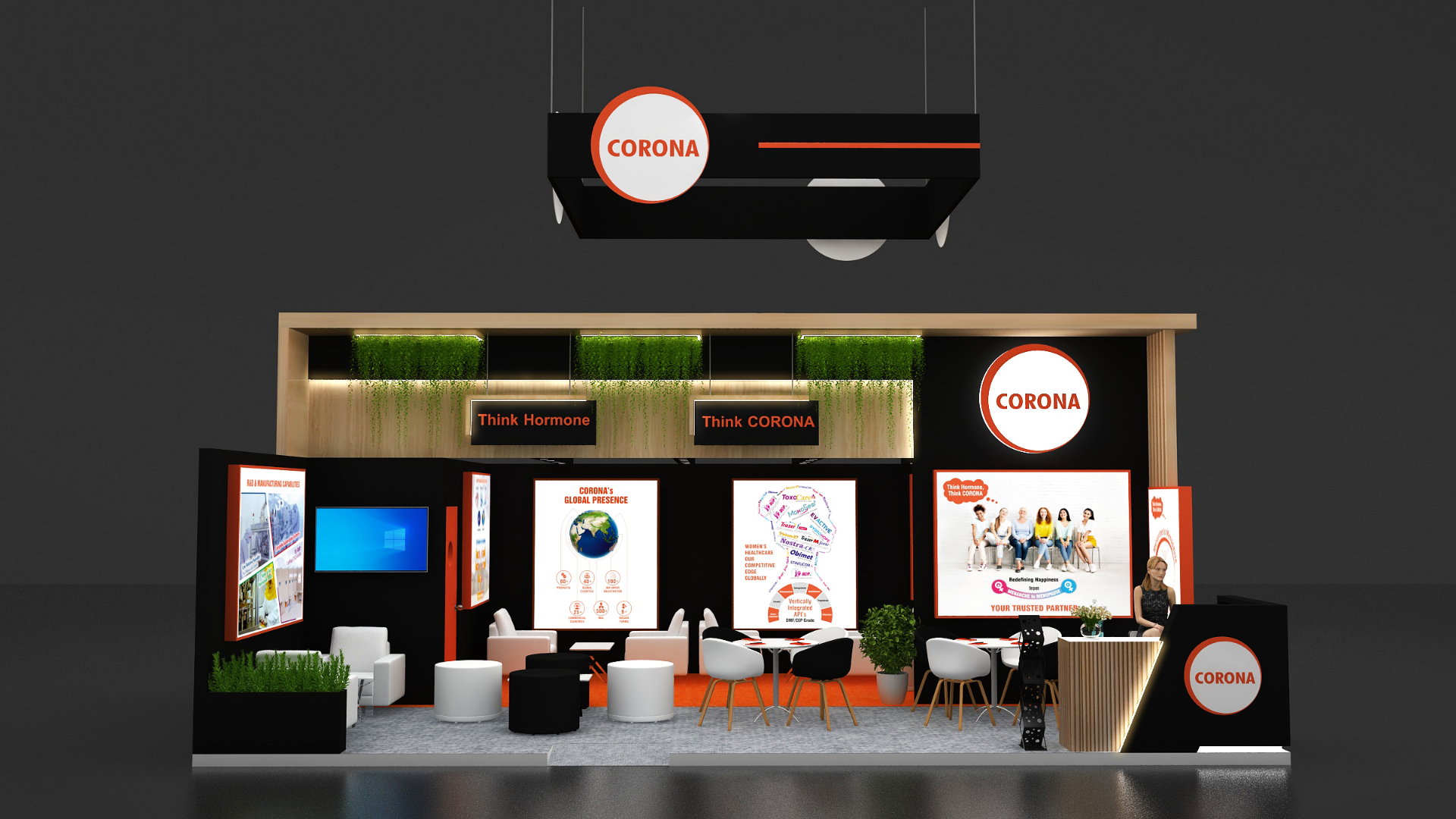 Corona booth at CPHI 2025 (28 to 30 Oct 2025), view 1