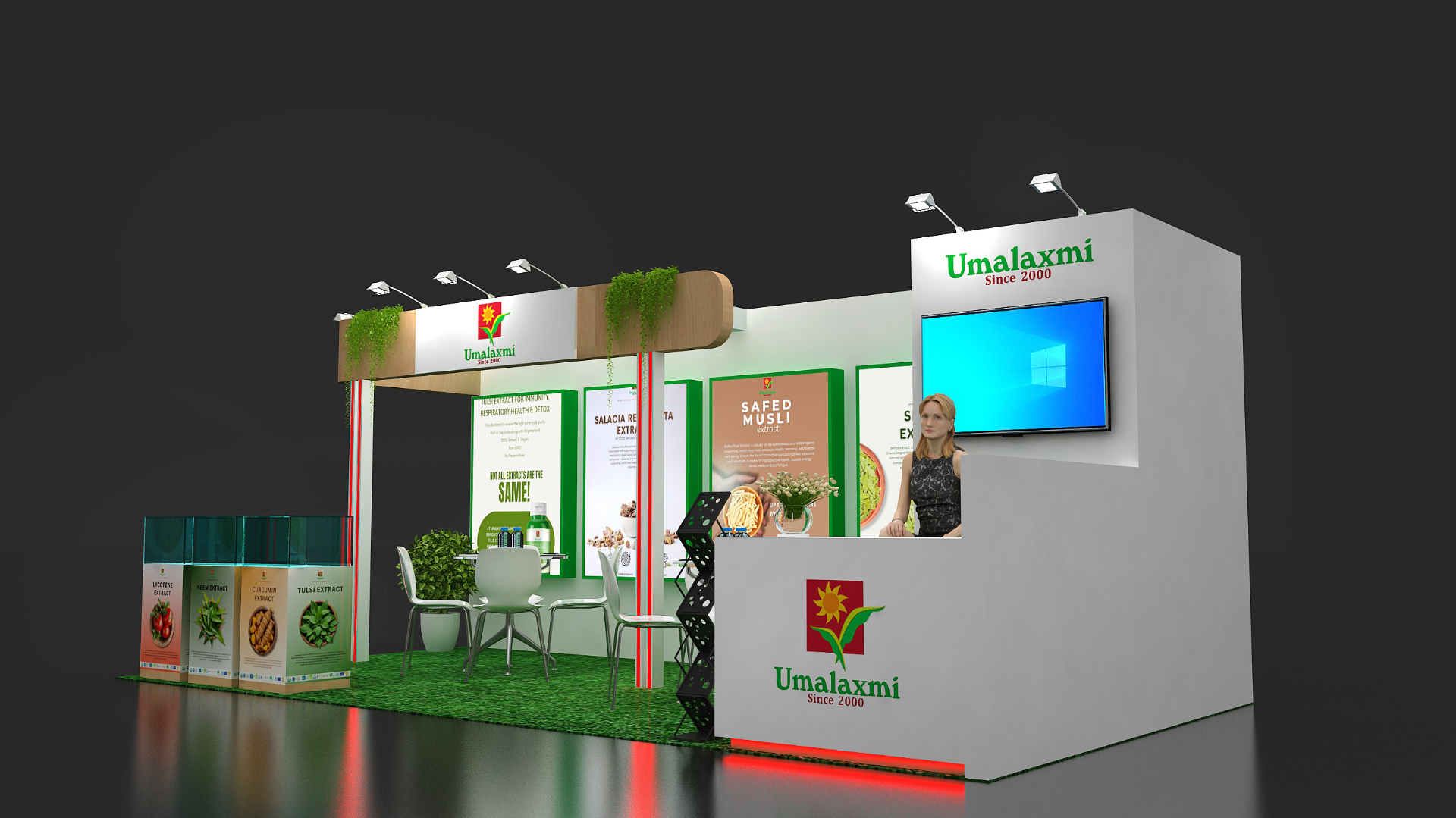 Umalaxmi Organics Pvt Ltd booth at Supply Side West 2025, view 3