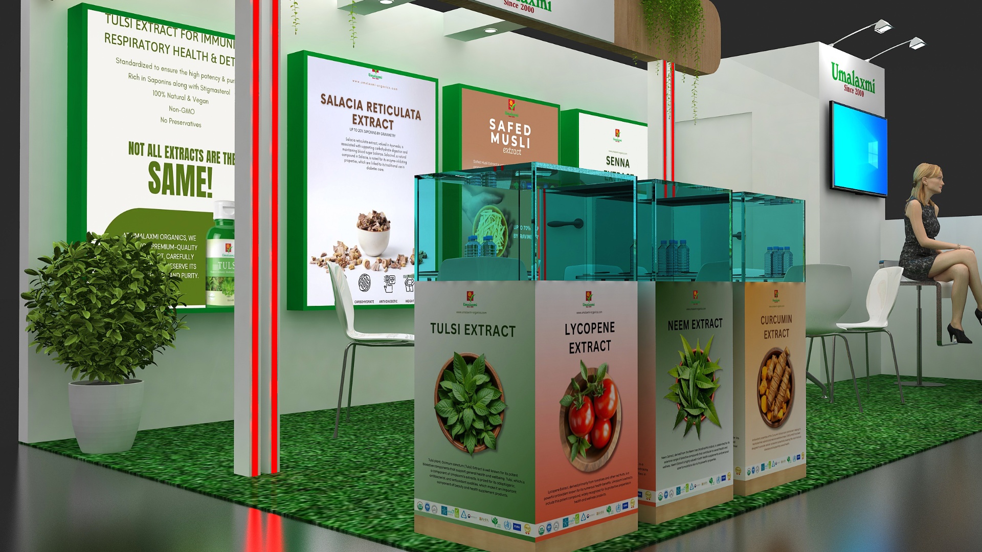 Umalaxmi Organics Pvt Ltd booth at Supply Side West 2025, view 4
